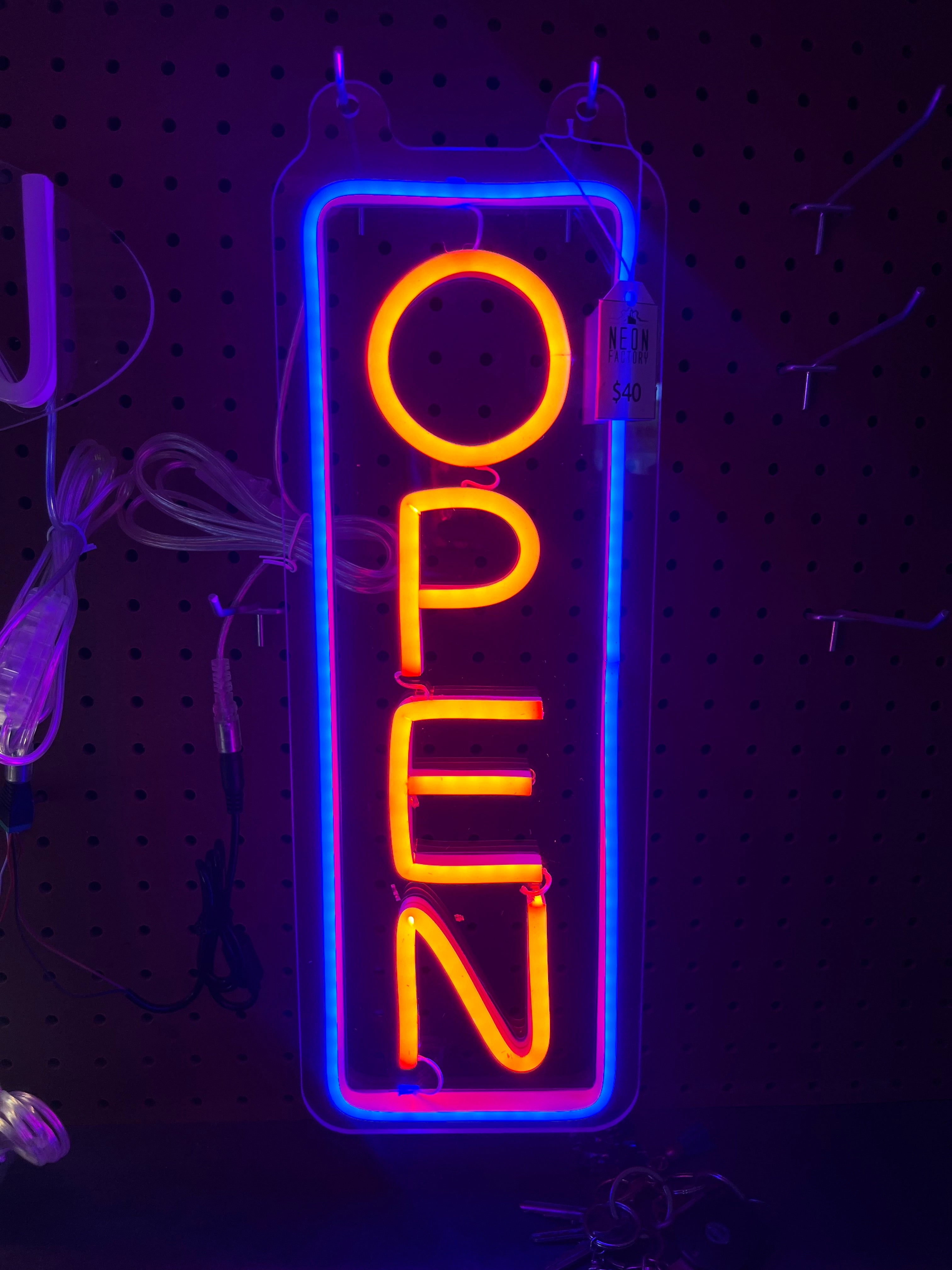 OPEN - LED NEON SIGN 17" - RED/BLUE – Neon Factory PR